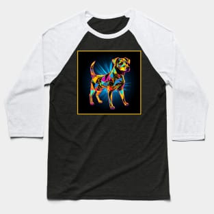 Geometric Dog Baseball T-Shirt